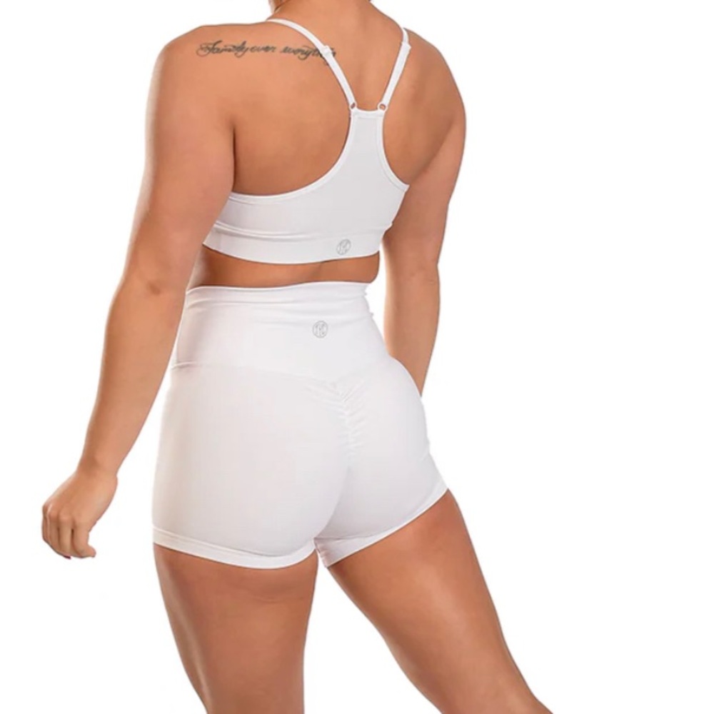 TYC Effortless Scrunch Shorts (White)
